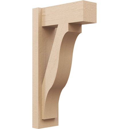 Ekena Millwork 6-in W x 14-in D x 26-in H Funston Block Rough Cedar Woodgrain TimberThane Outlooker, Primed Tan OUTUR060X14X26FST44RCPR